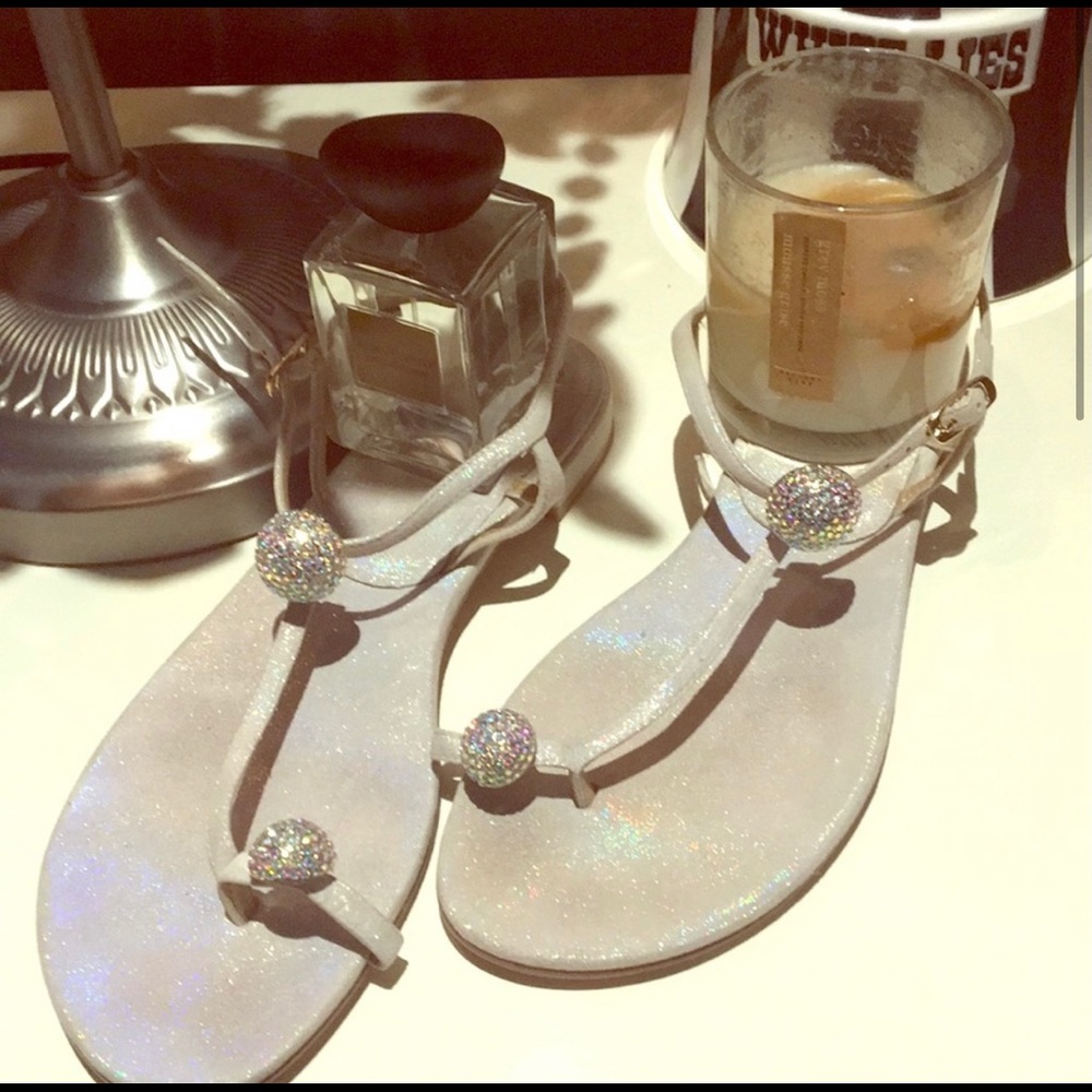 Stuart Weitzman sparkly sandals